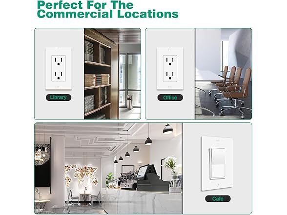 BKDEORS 2-Gang Wall Plate Switch Outlet Covers