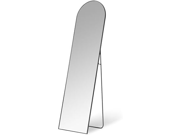 Amazon Basics Full Length Floor Mirror, 59" x 16", Black