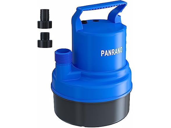 PANRANO 1/3HP Submersible Water Pump Small Sump Pump