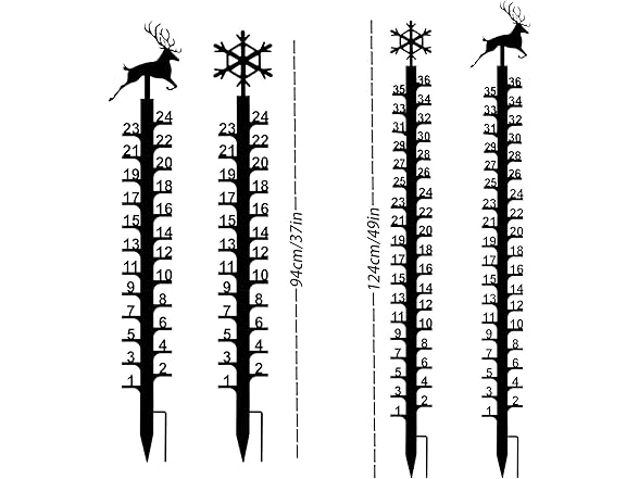 Metal Elk Snowflake Measuring Stick