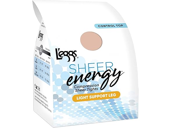 L'eggs Womens Sheer Energy Light Support