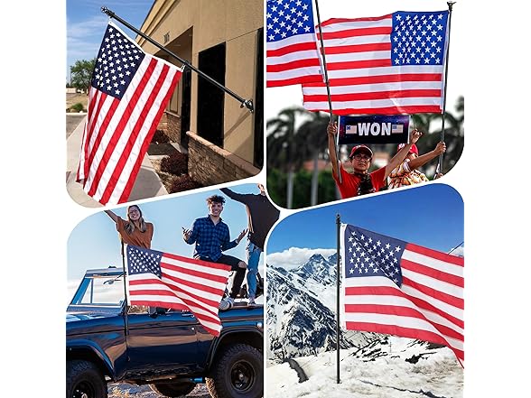 Usnipoya Flag Pole with American Flag