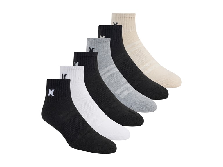 Hurley Men's 12-Pairs Quarter Crew Socks