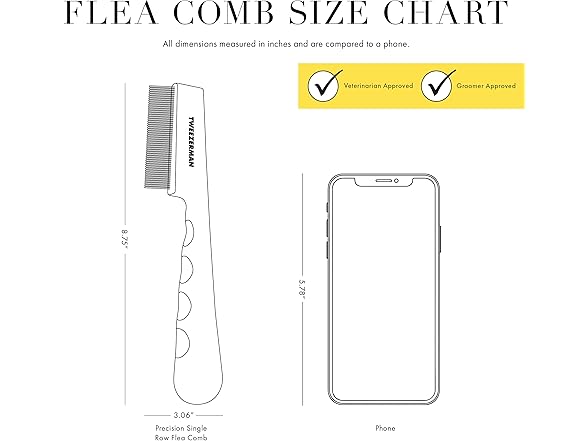 Tweezerman Precision Single Row Flea Comb