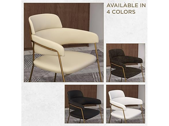LeisureMod Axis Gold Dining Chair