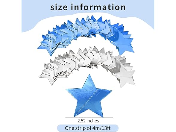 HFZRZFH Shimmering Star Garland Banner