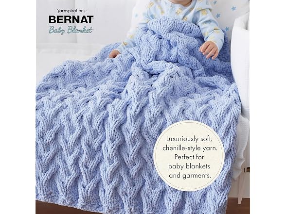 Bernat Baby Blanket Yarn, 3.5oz White