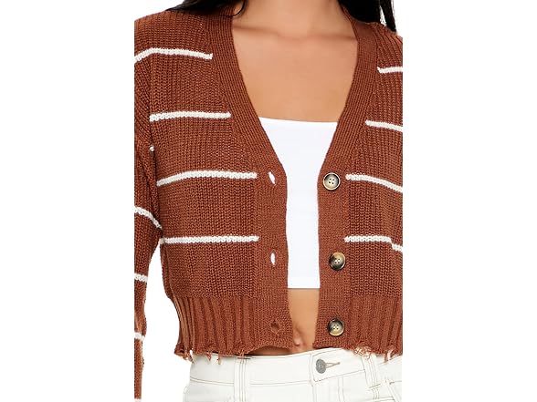 Forever 21 (L) Pinstriped Cardigan Sweater