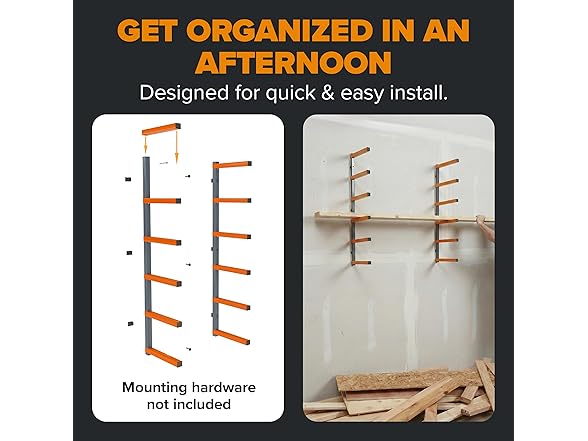 BORA PBR-001E BORA Wood Rack 6 Tier Orange/Gray