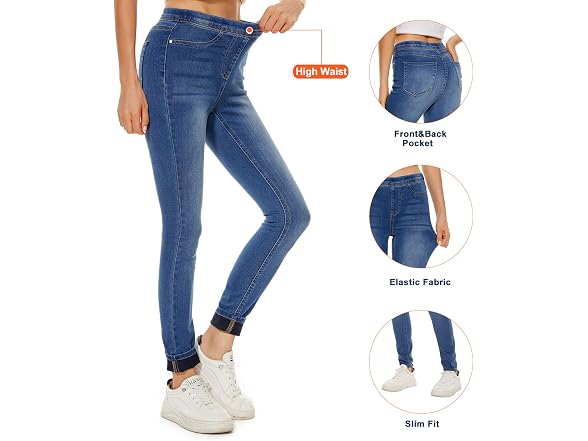 Loueera Women (L) Jeggings Stretchy Jeans