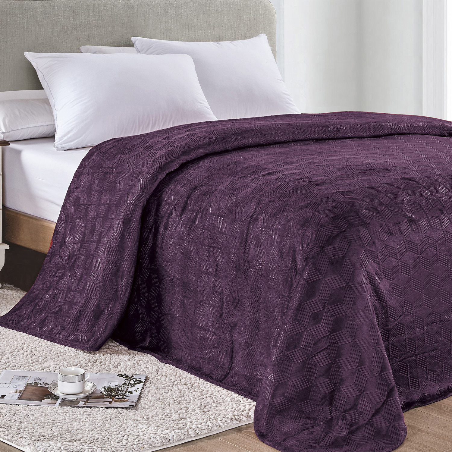 Amrani Embossed Microplush Blanket - Gallery 4