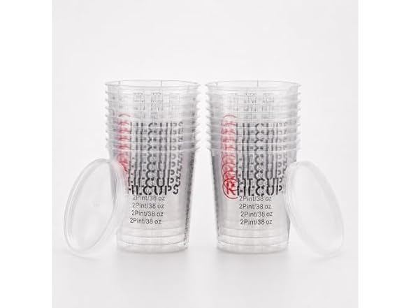 KHLCUPS 38oz Paint Mixing Cups 18-Pack