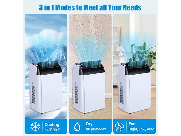 AutoSteelix Portable Air Conditioner 14,000 BTU, AC