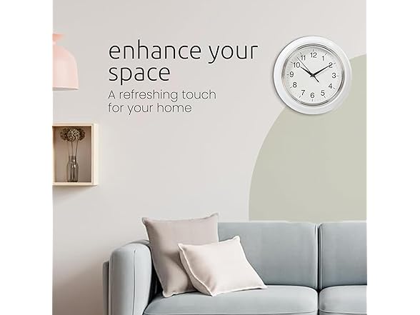 Kiera Grace Aster Round Wall Clock, 10" x 10"