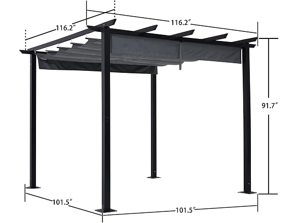 10' X 10' Outdoor Retractable Pergola
