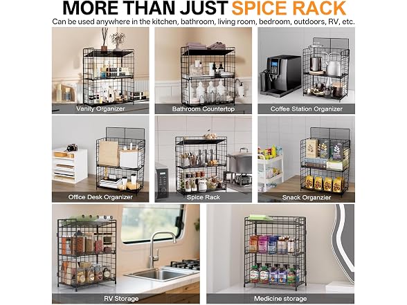 DTUQYX Bathroom Counter Storage Organizer, 3 tier