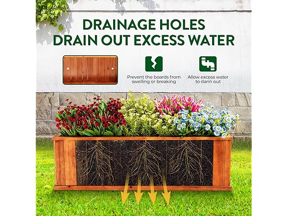 IDZO Wooden Window Box 40 in
