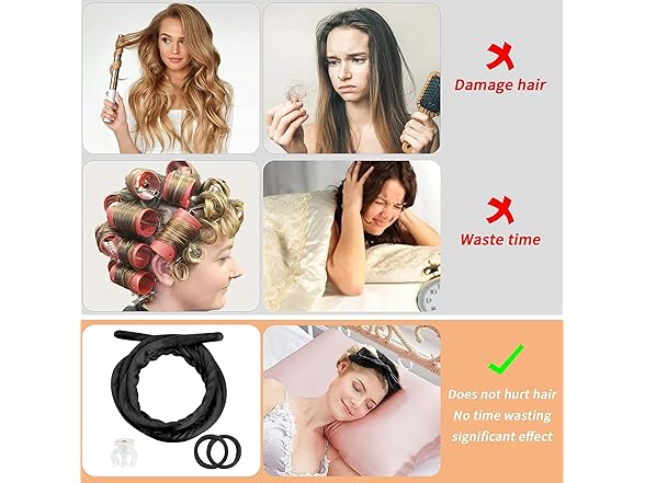 Pinkiou Heatless Curlers Overnight,Hair Curler