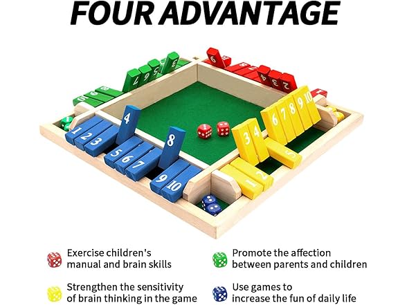 Nicecho Shut The Box Dice Game