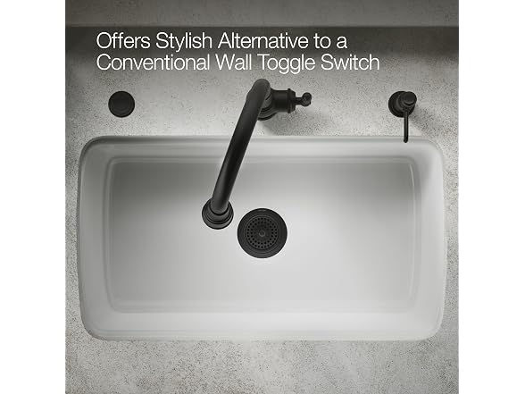 Kohler K35723-BL Garbage Disposal Air Switch Kit Matte Black - Gallery 4
