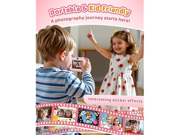 DUDUGRAGON Instant Camera, Pink