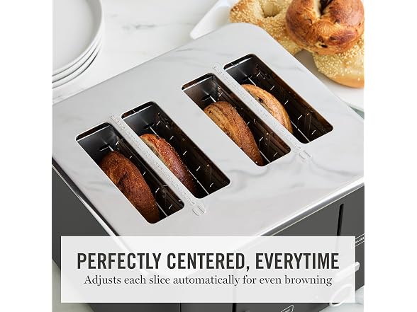 Martha Stewart 4-Slice Toaster Caviar Gray