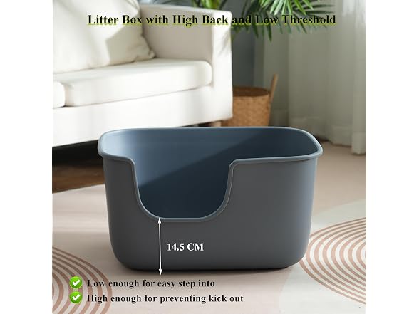 Vealind Large Cat Litter Box