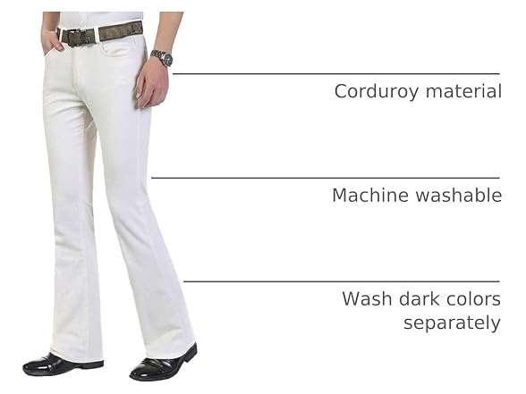 HAORUN Men's (34) Men Corduroy Bell Bottom Flares