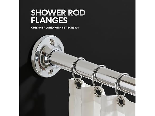 HIGHCRAFT Shower Curtain Rod Flange, Screws Included