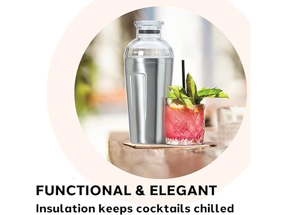 Oggi Groove Insulated Cocktail Shaker