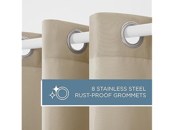 Cabana Taupe In/Outdoor Curtain 2Pk, 54"x108"