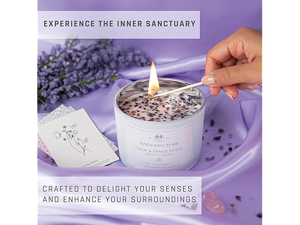 Inner Sanctuary  Healing Crystal Candle 