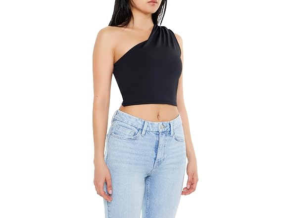 Forever 21 Ruched One-shoulder Crop Top