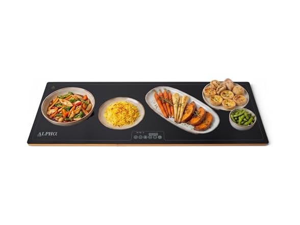 Alpha Living Warming Tray for Food – 40 Inch Glass Top Food Warmer