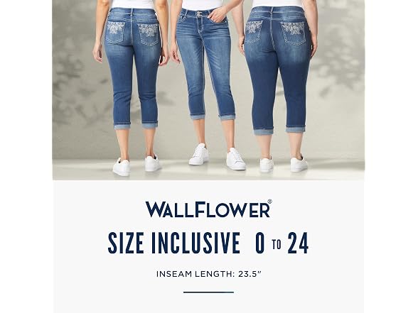 WallFlower Women (15) Luscious 23.5” Bling Jeans