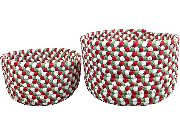 Colonial Mills Holiday Multi Braided Nesting Baskets