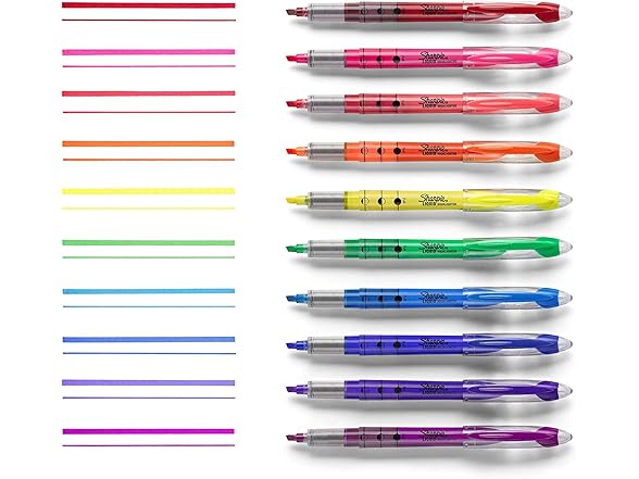 Sharpie Liquid Highlighters Chisel Tip, 10 Count