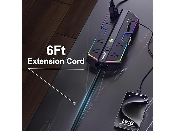OviiTech 4000J Surge Protector Power Strip
