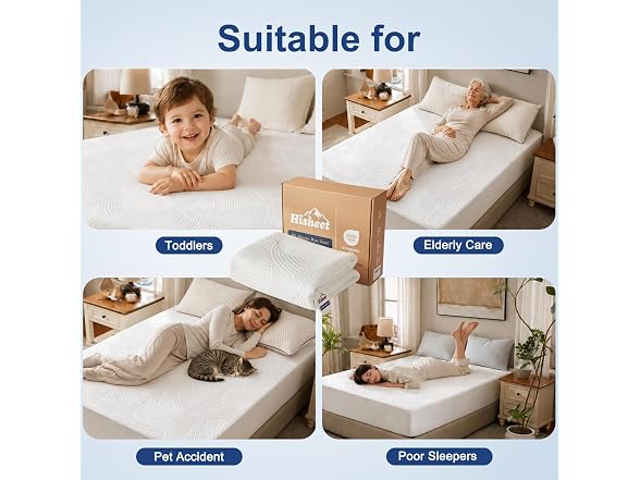 Hisheet Cooling Waterproof Mattress Protector