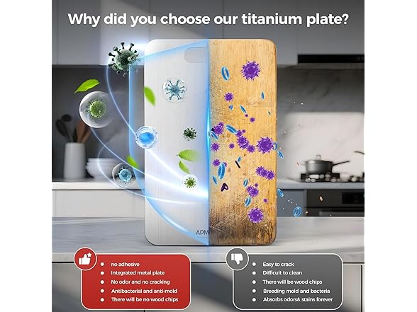 APMRQIB Titanium Cutting Board