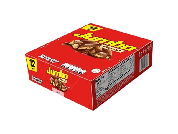 $7.99, Was $13.39, 40% Off! Jumbo Peanut Chocolate Bar 12ct 14.8oz dealfomo
