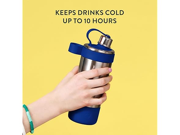 PlanetBox Glacier Chug – 10 oz Kids Stainless Steel Blue