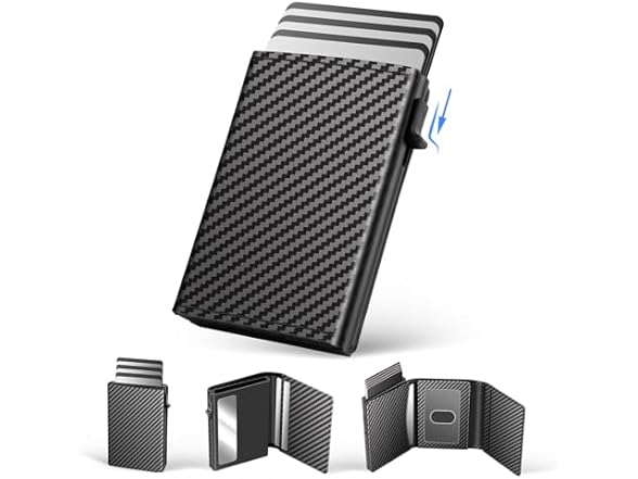 WELLNEC Mens Pop Up Wallet