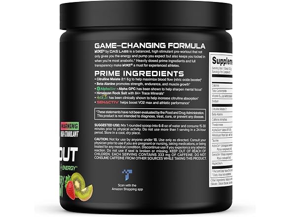 Bucked Up Woke HIGH STIM Pre Workout Best Tasting