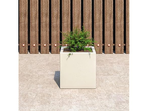LeisureMod FLP9W Fern Planter White, 9"