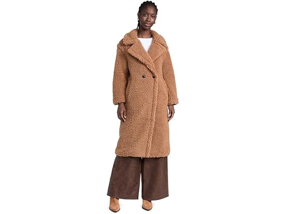 UGG Women's Gertrude Long Teddy Coat