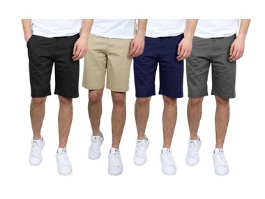 $19.99 3Pk Asst Mens Stretch Chino Shorts dealfomo