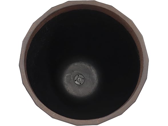 Sunnydaze Pebbled Polyresin Round Outdoor Planter Set of 2