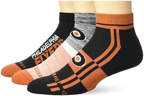 For Bare Feet NHL Stripe Stack Athletic Ankle Socks