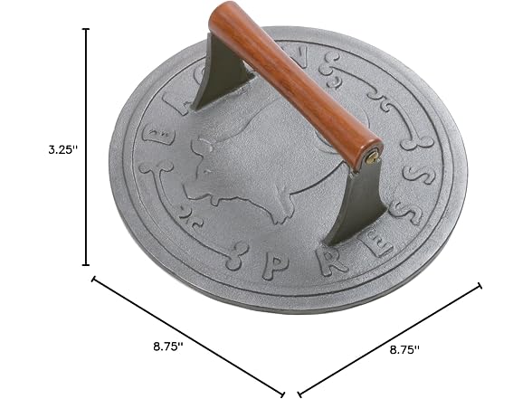 Norpro 8.75-Inch Cast Iron Bacon Press